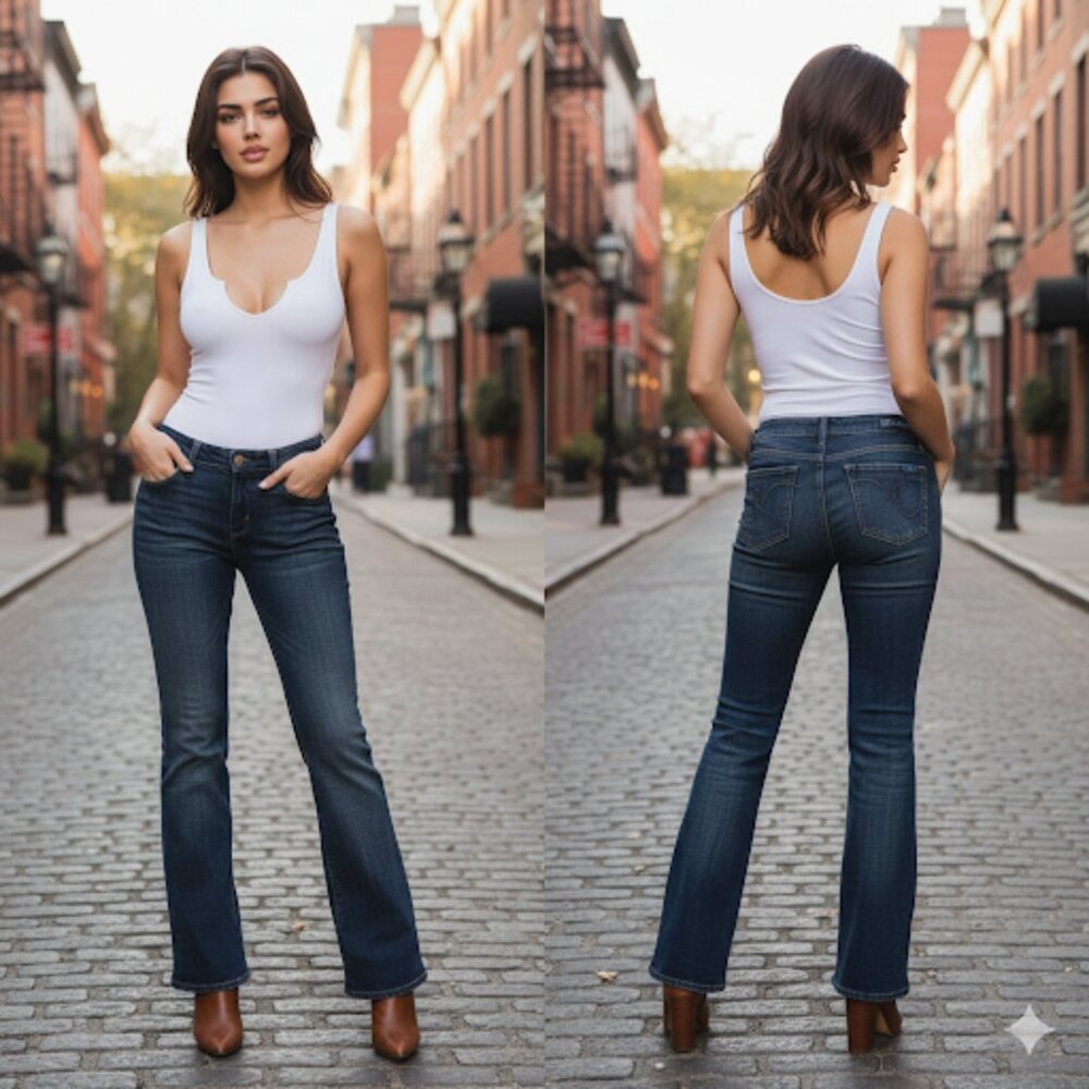 Sacred Blue jeans made in Los Angeles wiskered indigo blue size 29 NWT #103B